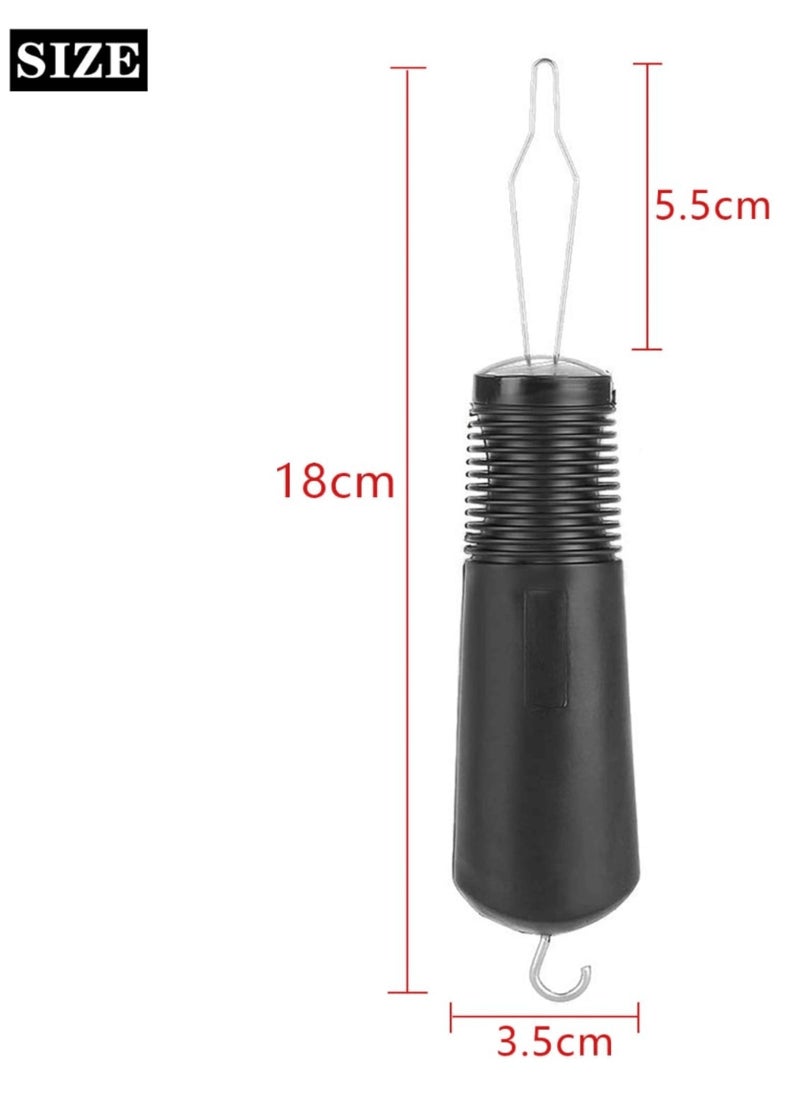 Button Hook and Zipper Pull, One-Handed Dressing Aid, Button Assist Device for Seniors, Arthritis & Handicapped, Easy Buttoning Tool for Women with Long Nails or Post-Manicure, Clothes Dressing Helper for Limited Dexterity(Gray)