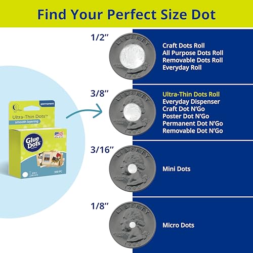 Glue Dots Clear Dot Roll, Ultra Thin .375" 300/Pkg - 174922 - Image 5