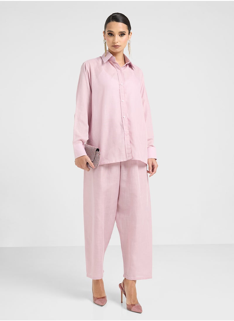 hayas closet Button Down Blouse & Pants Set  - Image 1