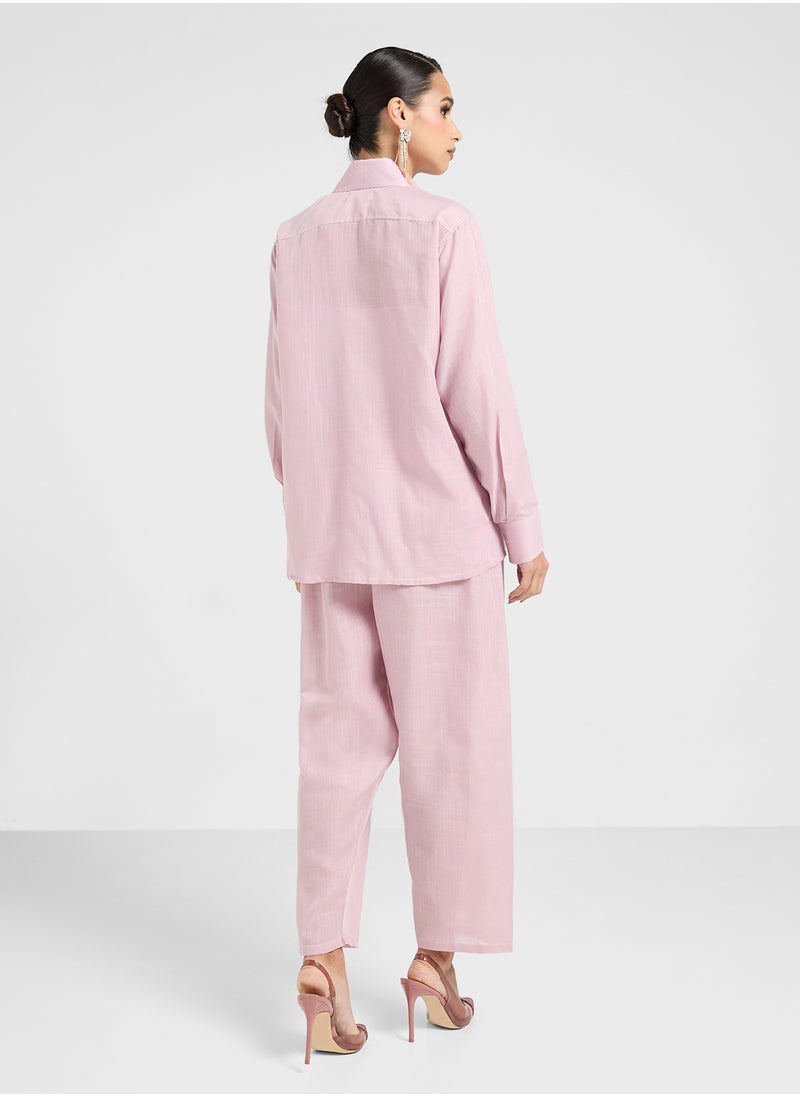 hayas closet Button Down Blouse & Pants Set  - Image 2