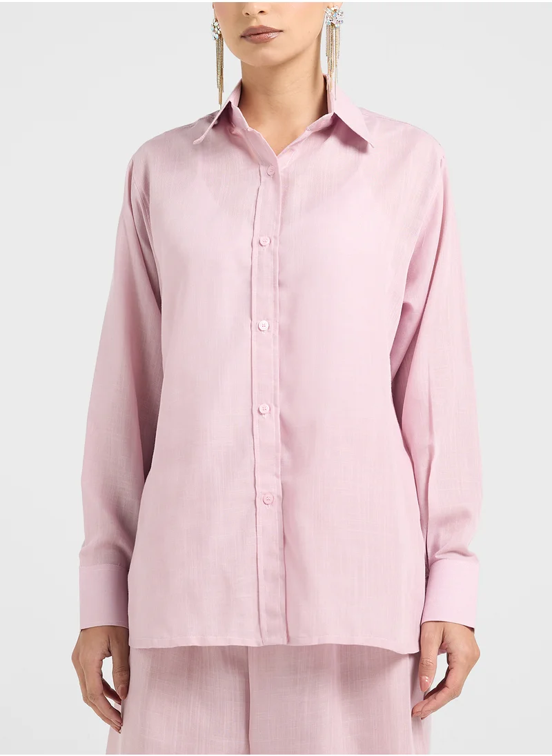 hayas closet Button Down Blouse & Pants Set
