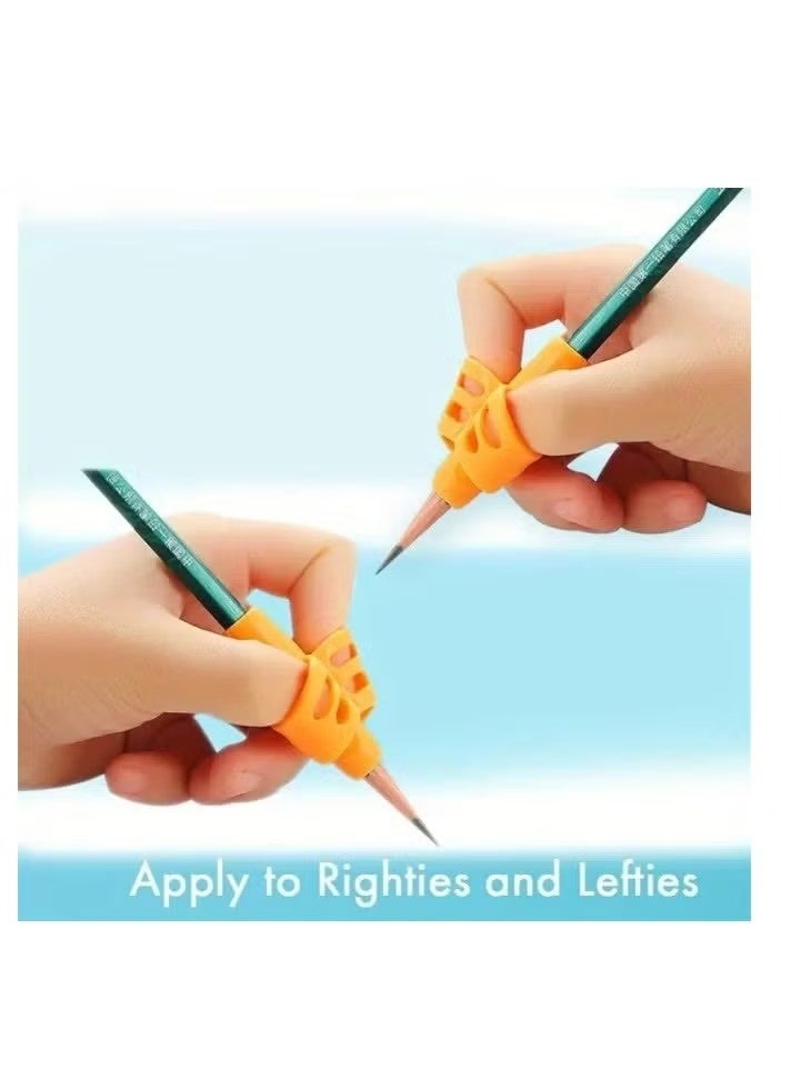 Pencil Holder - 5Pcs Training Grips, Innovative Writing Assistive Grip Devices, Auxiliary Writing Finger Sleeves, Posture Correction Finger Grip Devices, Special for Adults, Left-Handed & Right-Handed Students - Image 3