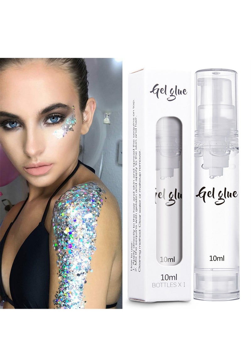 SYOSI - Body Glitter Gel Kit Holographic Body Glitter Festival Makeup Fine Glitter for Body Face Hair - Image 1