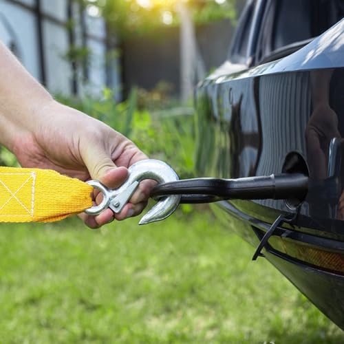 AA 4T 4 m Heavy-Duty Tow Rope AA6226 – Yellow Strap-Style Towing Belt for Car Breakdowns Other Vehicles up to 4 Tonnes - Image 3