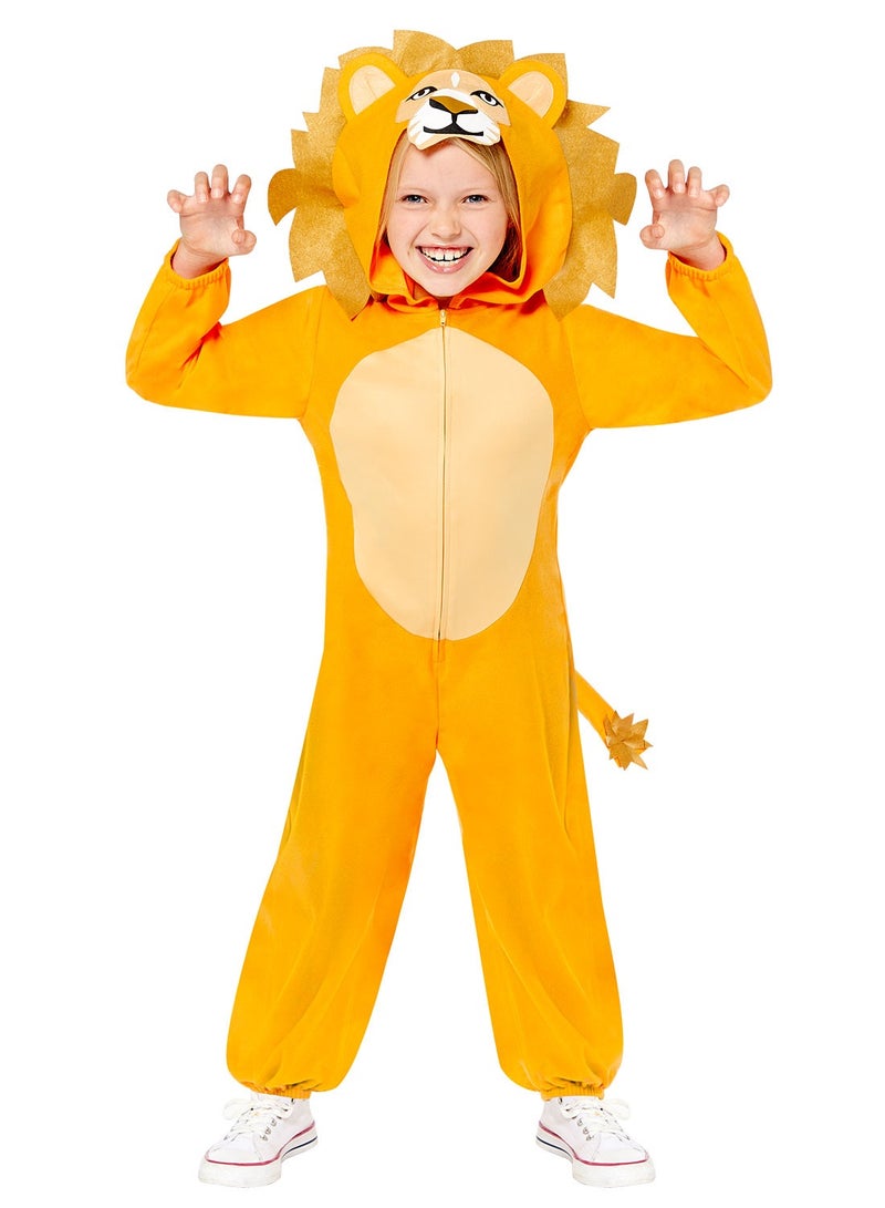 Amscan Child Lion Onesie Costume, Animal Dress-Up for School Plays & Parties - Image 1