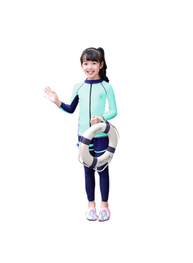 South Korea Diving Suit Boys And Girls Sun-proof Swimsuit Medium And Large Children's Long-sleeved Trousers Quick-drying Snorkeling Suit Surfing Jellyfish