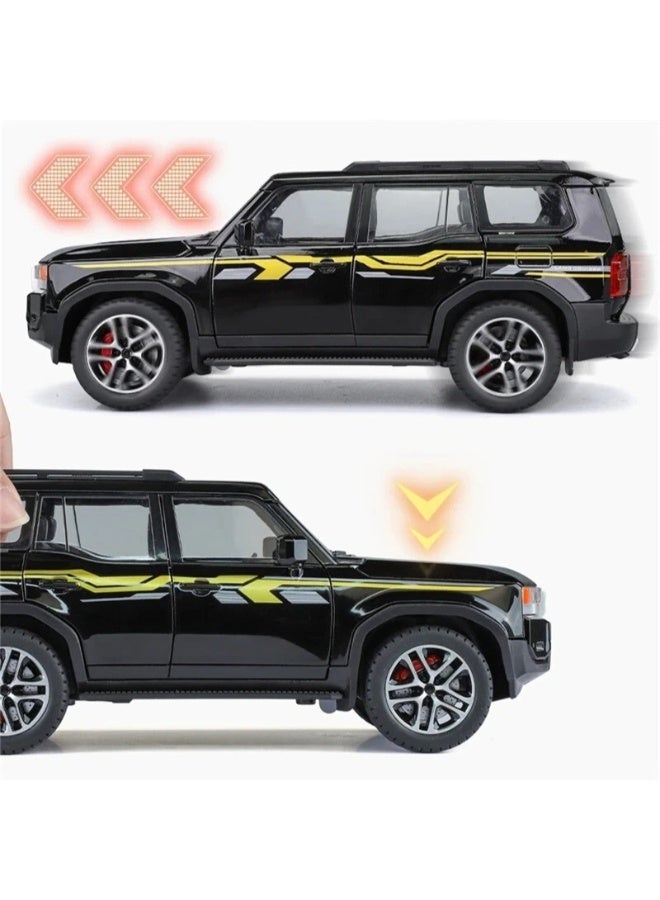 Dexo 1:24 Scale Simulation of Toyota Land Cruiser Prado Alloy Diecast SUV â€“ Sound & Light Toy Car Model, Pull Back Action, Birthday Gift for Kids & Collectors - Image 3