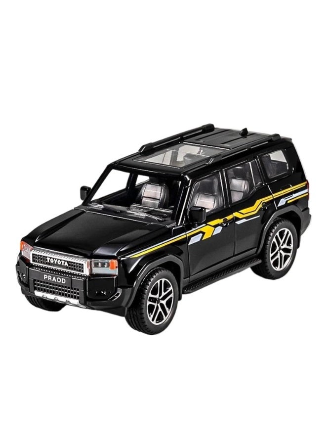 Dexo 1:24 Scale Simulation of Toyota Land Cruiser Prado Alloy Diecast SUV â€“ Sound & Light Toy Car Model, Pull Back Action, Birthday Gift for Kids & Collectors - Image 1