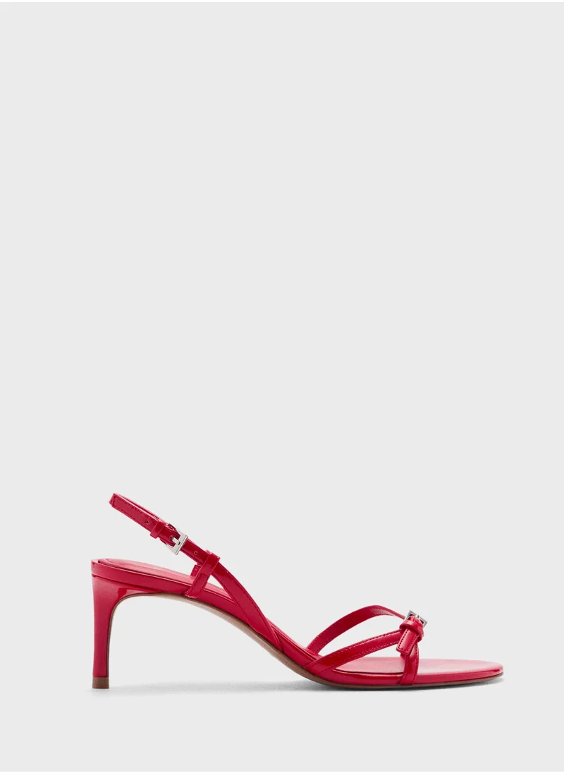 MANGO Heeled Sandals With Strap And Buckle