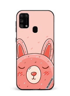 Protective Case Cover For Samsung Galaxy M31/M31 Prime Sleeping Rabbit Design Multicolour
