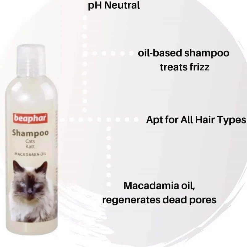 Beaphar Cat Shampoo with Macadamia Oil & Aloe Vera - 250ml - Image 2