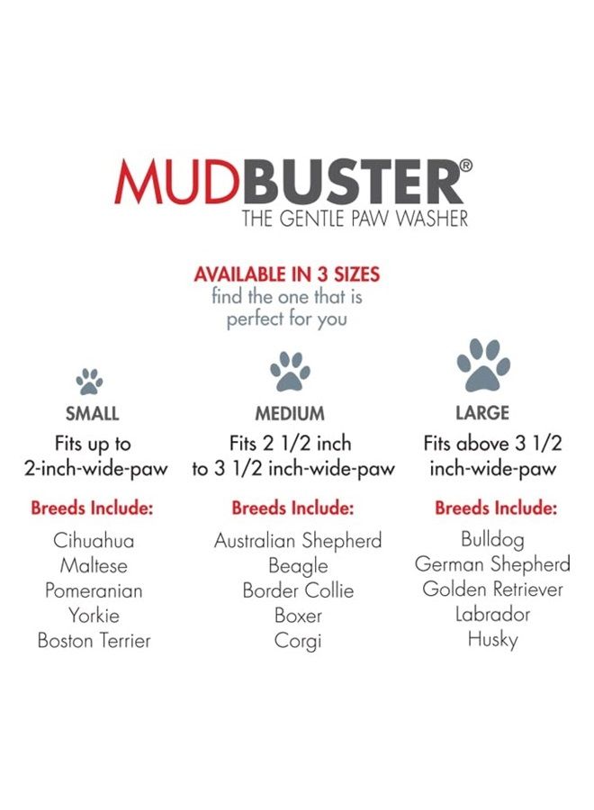 Dexas MudBuster Portable Dog Paw Cleaner, Medium, Blue - Image 4