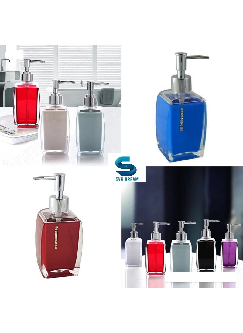 svk dream SVK Dream Ceramic Liquid Dispenser Bottle Handwash SoapShampooLotion Dispenser for Bathroom and Kitchen Multi Color 1 Pc 400 ml  - Image 5