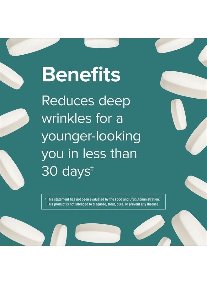 Webber naturals Collagen30 with Ceramides, Bioactive Collagen Peptides, 120 Tablets, Hydrating Glow, Helps Improve Skin Hydration, Elasticity & Smoothness, Non GMO, Dairy & Gluten Free  - Image 5