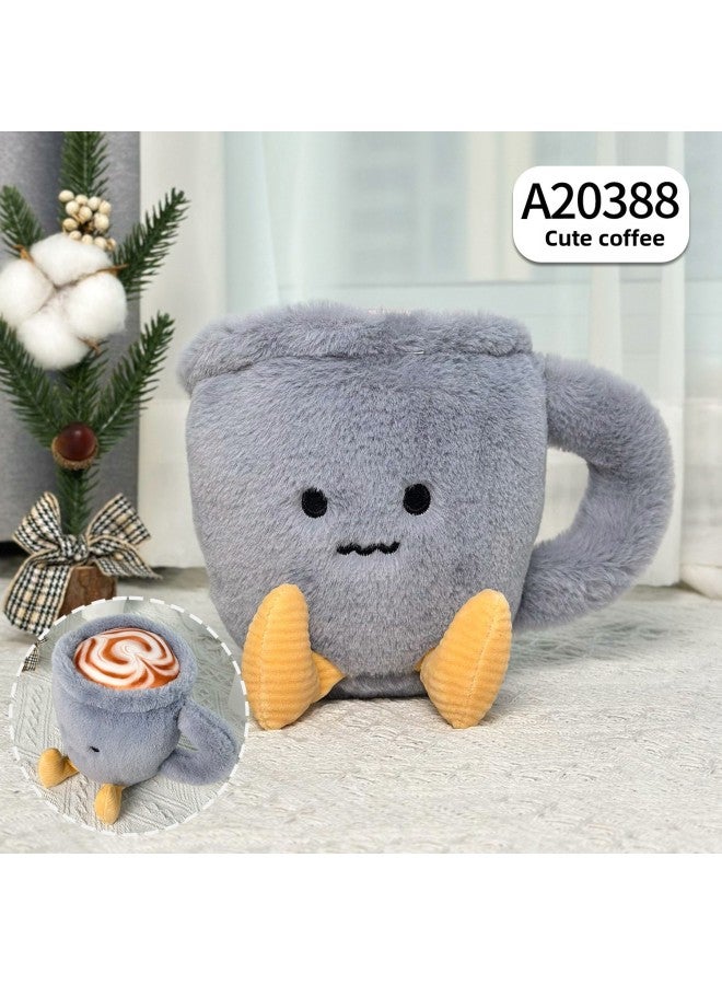 Plush Dolls Toys Dolls - Soft Stuffed Toy Bow Tie Blue Yellow Striped Shirt Brown Pants-Color:Cute Coffee 19*14cm-Height:8 Inch (color Random Hair) - Image 1