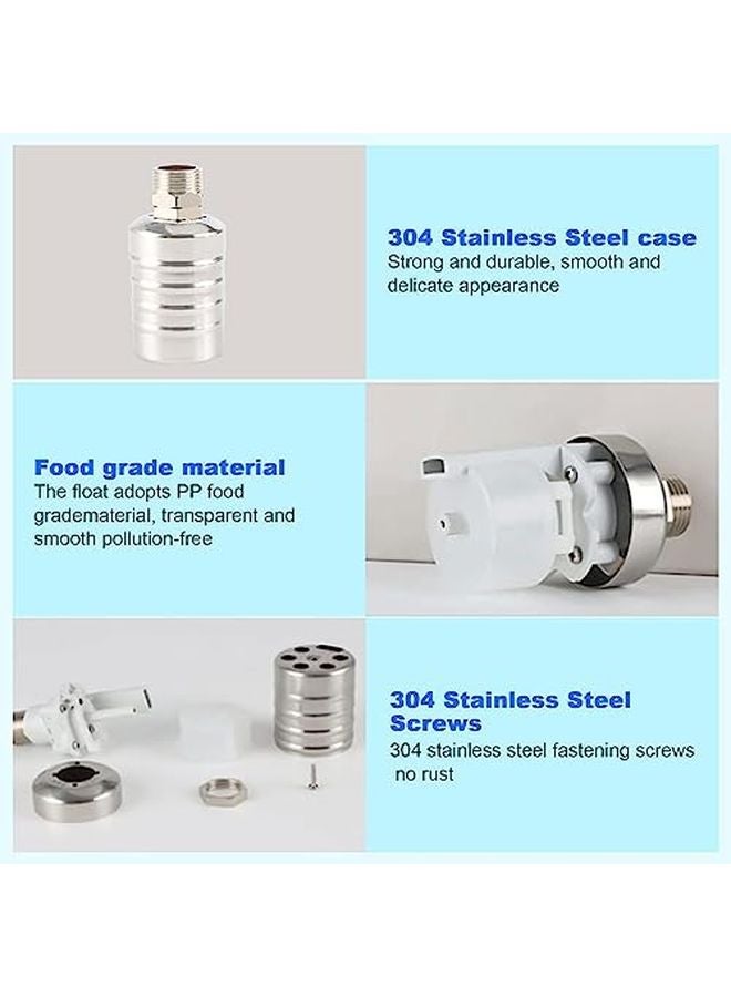 Qivine 3 4 Inch 304 Stainless Steel Float Valve Automatic Water Level Control for Tank Pool - Image 5