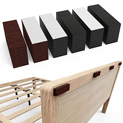 appacare 54 PCS Felt Furniture Pads,18pcs Felt Pads+36pcs EVA Foam,Anti-Vibration Soundproof Pads for Bed Frame/Headboard Furniture Protectors,Self Adhesive Furniture Pads for Chair Legs Table Legs(Brown) - Image 1