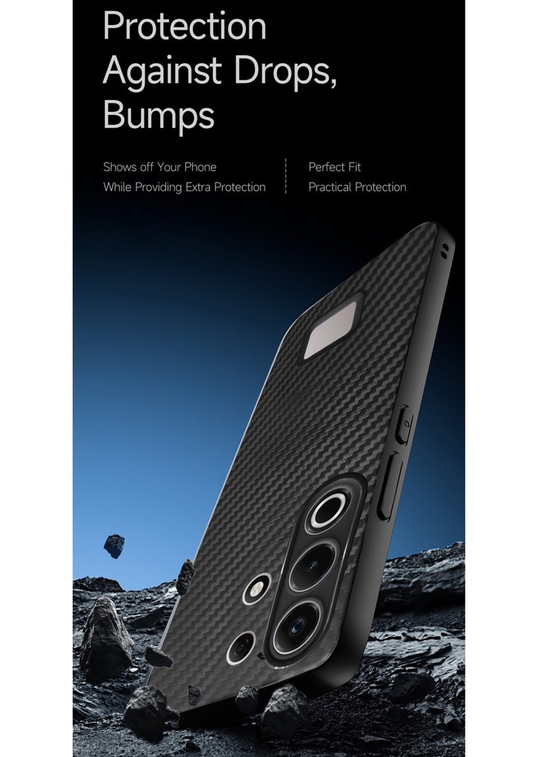 دبليو تيك ايتل S25 الترا 4 جي 2024 غطاء هيكل من ألياف الكربون السيليكون السائل (MCFPSN) - أسود - Image 4