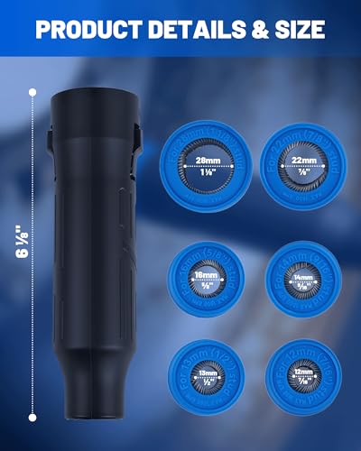 HIPULX Wheel Stud Cleaner Set, 9-PCS Nylon Thread Cleaning Kit for Impact Wrench & Power Drill, 7/16" to 1-1/8", Safe for Brake Disc & Hub, Restores Proper Torque for Cars, Trucks, SUVs - Image 4