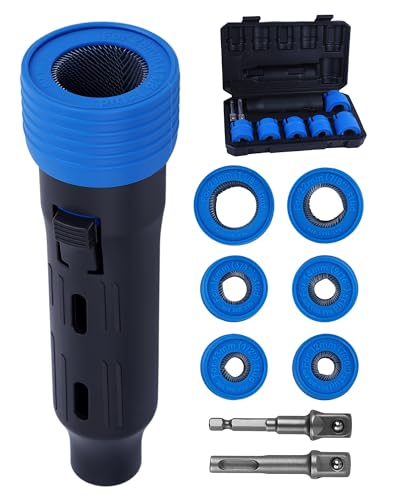 HIPULX Wheel Stud Cleaner Set, 9-PCS Nylon Thread Cleaning Kit for Impact Wrench & Power Drill, 7/16" to 1-1/8", Safe for Brake Disc & Hub, Restores Proper Torque for Cars, Trucks, SUVs - Image 1