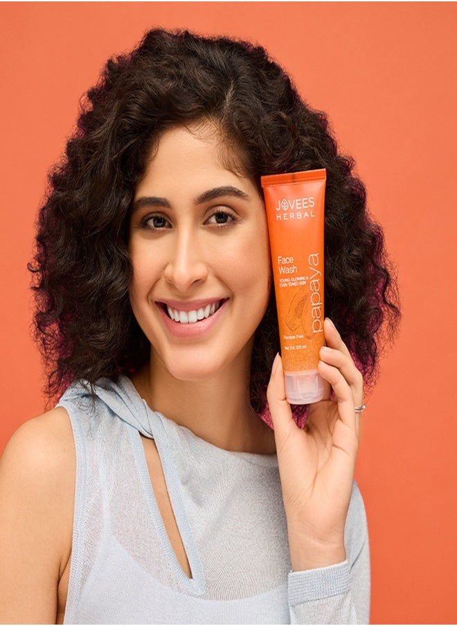 JOVEES HERBAL - Jovees Face Wash Papaya 120 Ml - Image 1