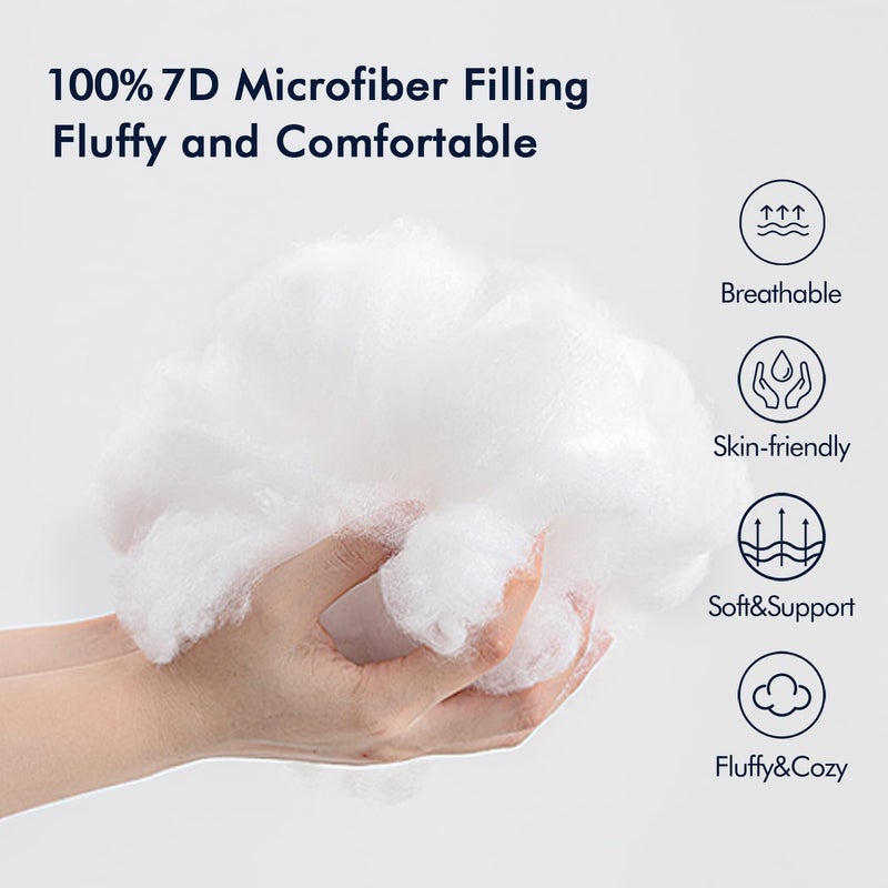 MIULEE Outdoor Pillows 12x20 Pillow Insert Throw Pillow Insert, Water-Resistant Premium Outdoor Pillow Stuffer Sham Rectangle for Couch Sofa Patio Furniture Cushion Porch Swing - Image 5