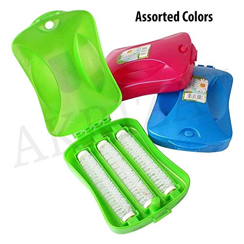AKRIZA Plastic Handheld Carpet Roller Brush Cleaning with Dust Crumb Collector for Carpets, Car Seats, Table Linen,Bed Sheets, Sofas, Plastic Wet and Dry Brush,Color May Vary (2) - Image 2