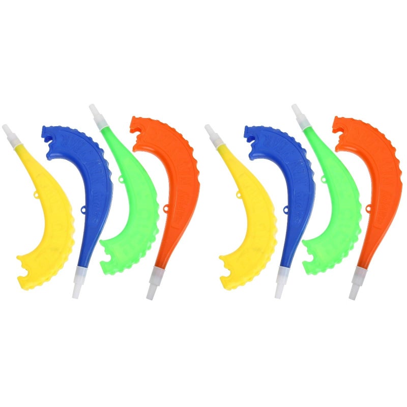 LABRIMP 8Pcs Air Horns Handheld Cheer Air Horns for Sporting Events School Spirit Noisemakers Random Colors for Soccer and Football Events Party Cheering Props - Image 1