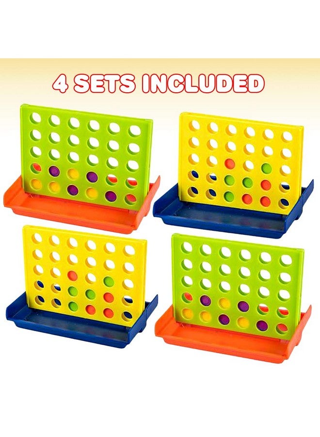 Gamie 4 in a Row Game - (Set of 4) - Line Up Four Pegs in a Row Games with Foldable Board and 30 Pieces Each, Classic Four in a Row and Family Fun Games, Educational Learning Game for Children - Image 2