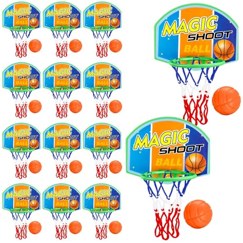 Gosodeny 12 Set Basketball party favors Mini Basketball Game Set Basketballs Present from Teacher Classroom Rewards Prizes Exchanges Basketball Party Favors - Image 1