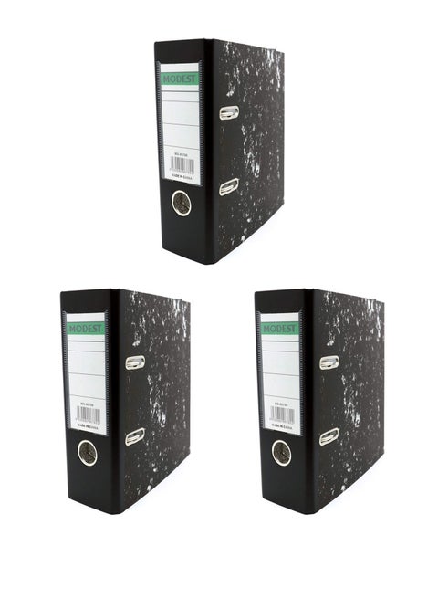 3-Piece A5 Size Fixed Box File broad 3 Inch Width
