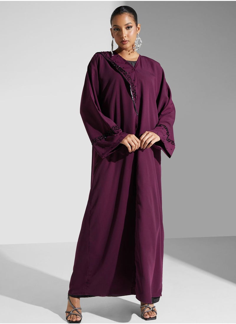 Khizana - Embroidered Detail Abaya - Image 1