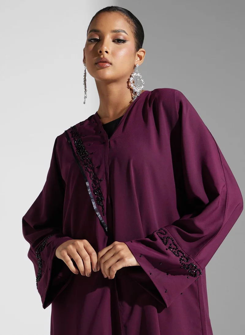 Khizana Embroidered Detail Abaya