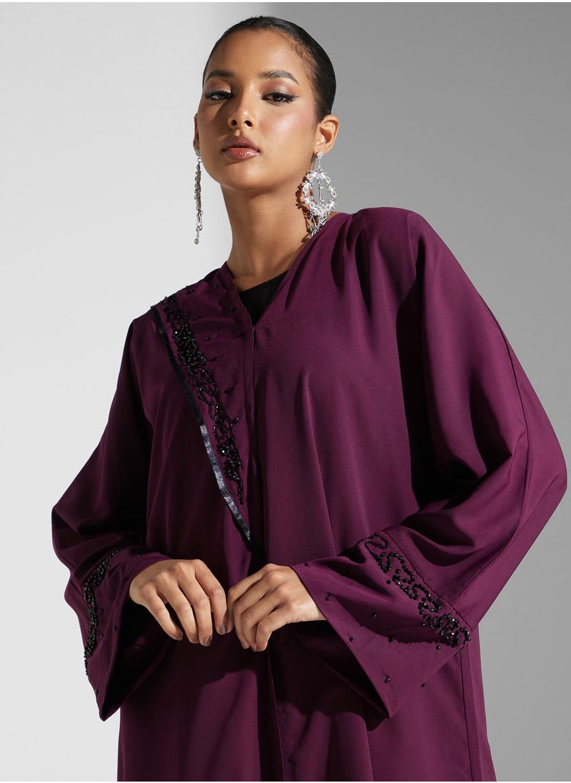 Khizana - Embroidered Detail Abaya - Image 1