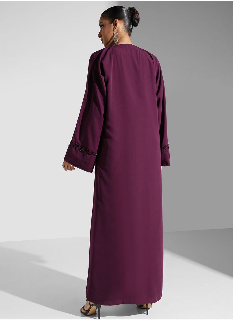 Khizana - Embroidered Detail Abaya - Image 1