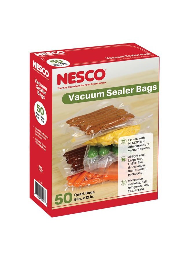 Nesco VS05B 8.6 x 11.8 Quart Sized Vacuum Sealer Bag - Image 1