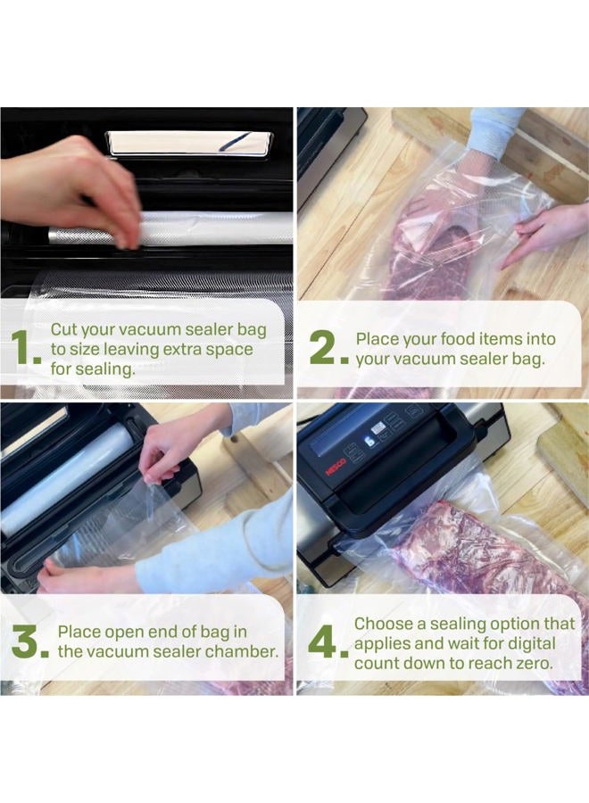 Nesco VS05B 8.6 x 11.8 Quart Sized Vacuum Sealer Bag - Image 3