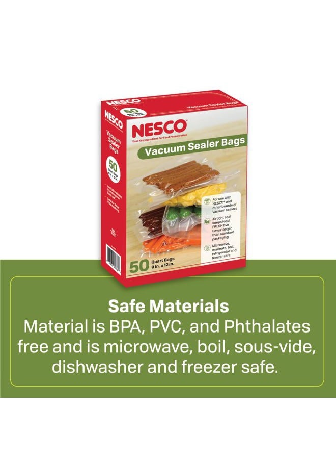 Nesco VS05B 8.6 x 11.8 Quart Sized Vacuum Sealer Bag - Image 2