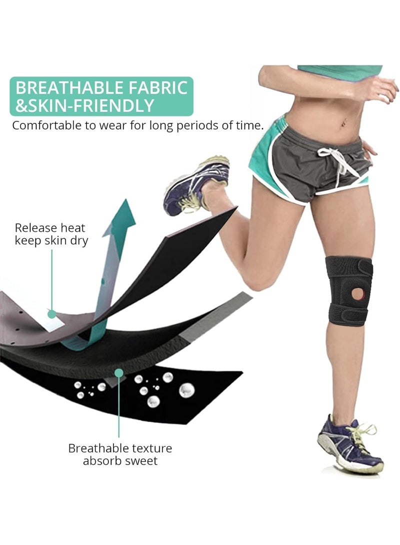 Adjustable Knee Brace with Silicone Support - Open-Patella Design for ACL, Arthritis & Sports Injuries - Breathable & Comfortable - Image 5