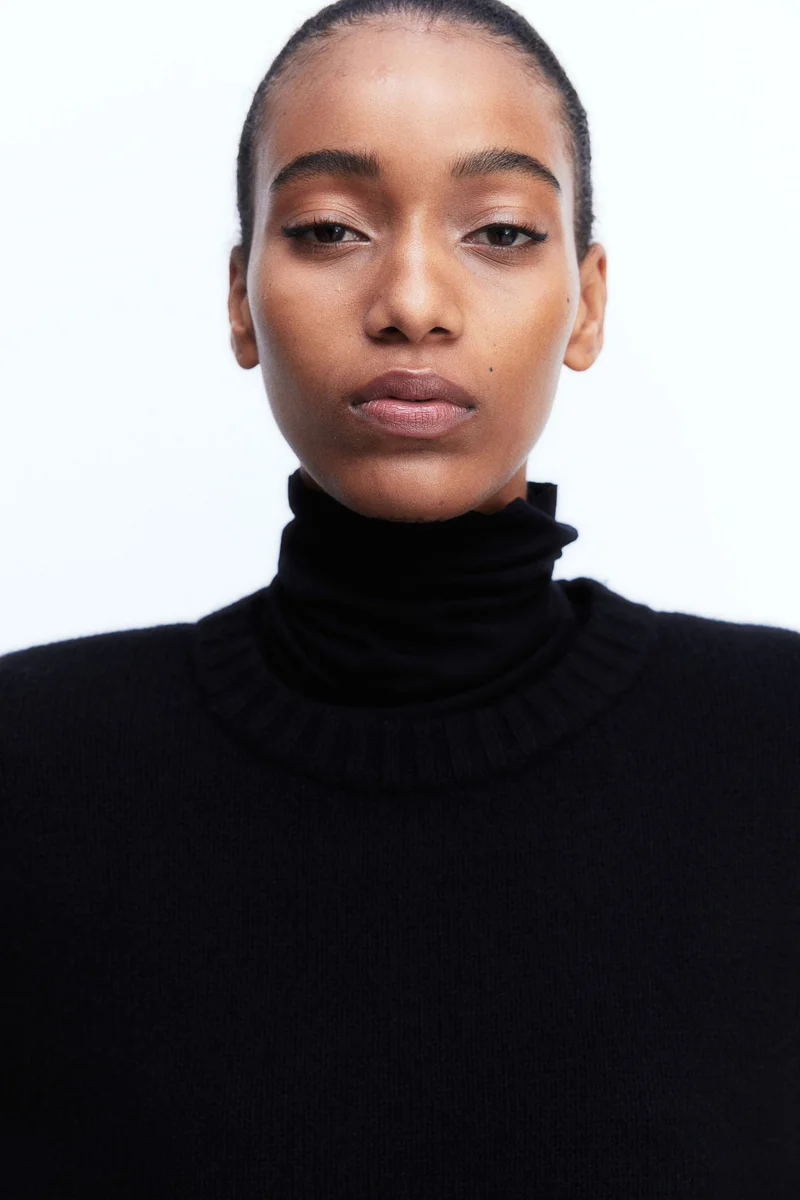 H&M Black Dark Oversized Cashmere-Blend Jumper for Women | Best Price UAE