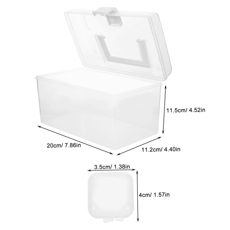 Clear Mini Jewelry Storage Box with Travel Case 1 Set Portable Earring Organizer - Image 3