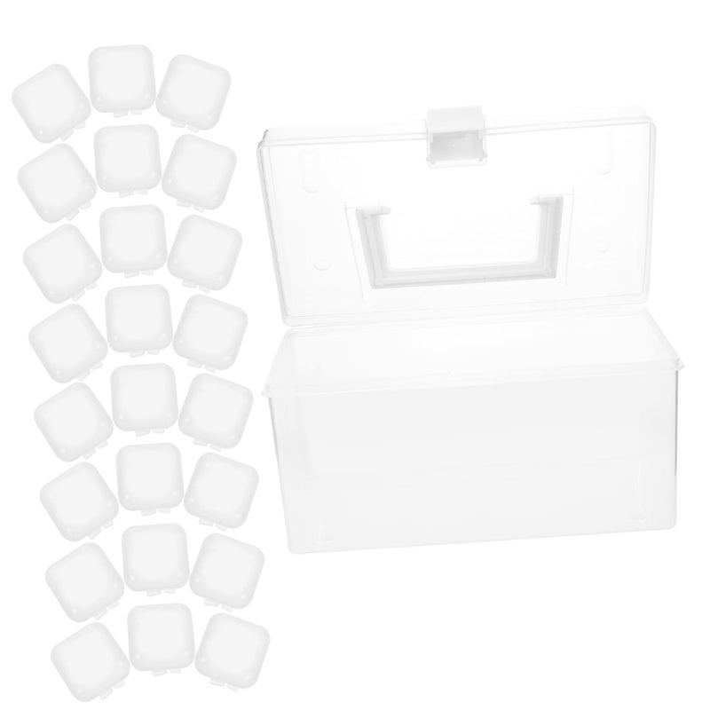 Clear Mini Jewelry Storage Box with Travel Case 1 Set Portable Earring Organizer - Image 2