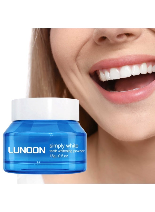 لونون مسحوق تنظيف الأسنان من لونون لابتسامات نظيفة، بيضاء، وواثقة، للعناية بالفم، ١٥ غرامًا - Image 1