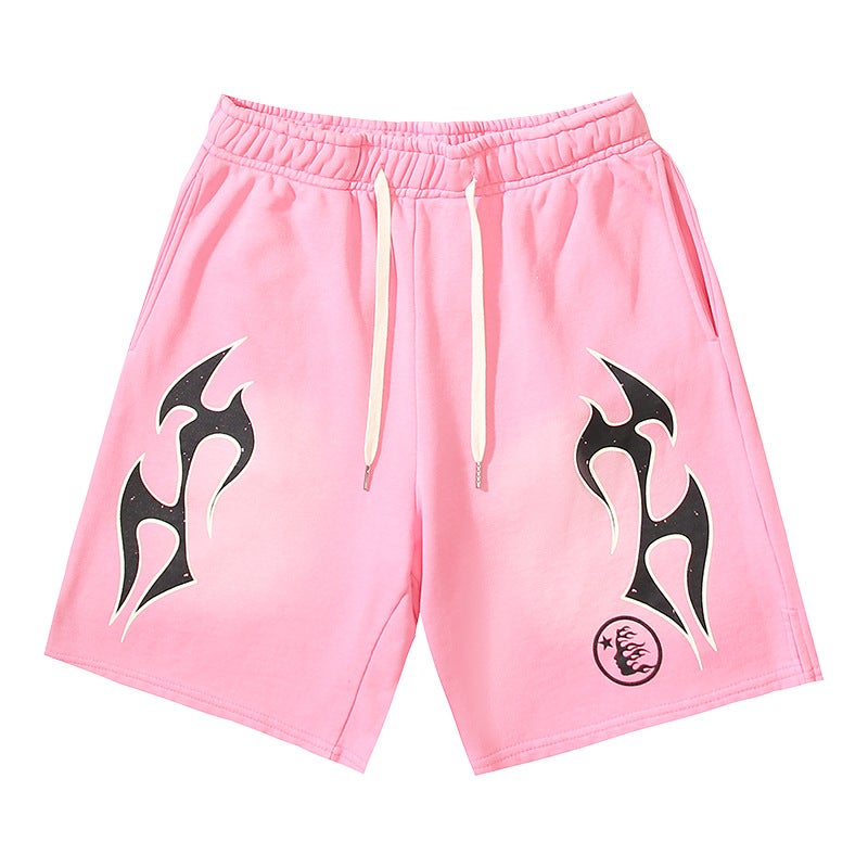 25S Summer Hellstar Casual Loose Men'S And Women'S Shorts - Image 4