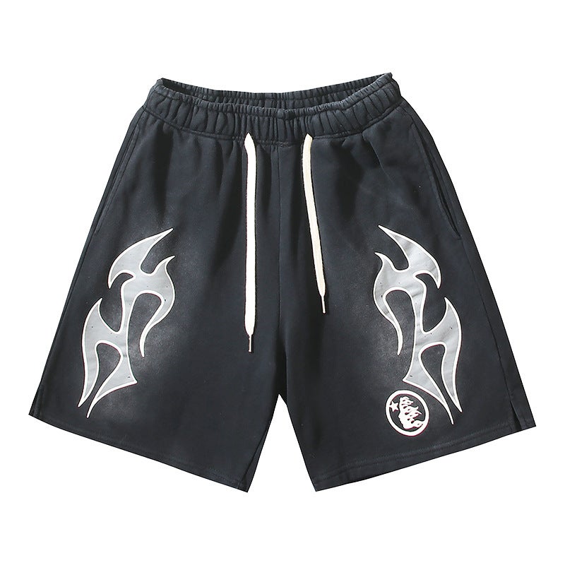 25S Summer Hellstar Casual Loose Men'S And Women'S Shorts - Image 3