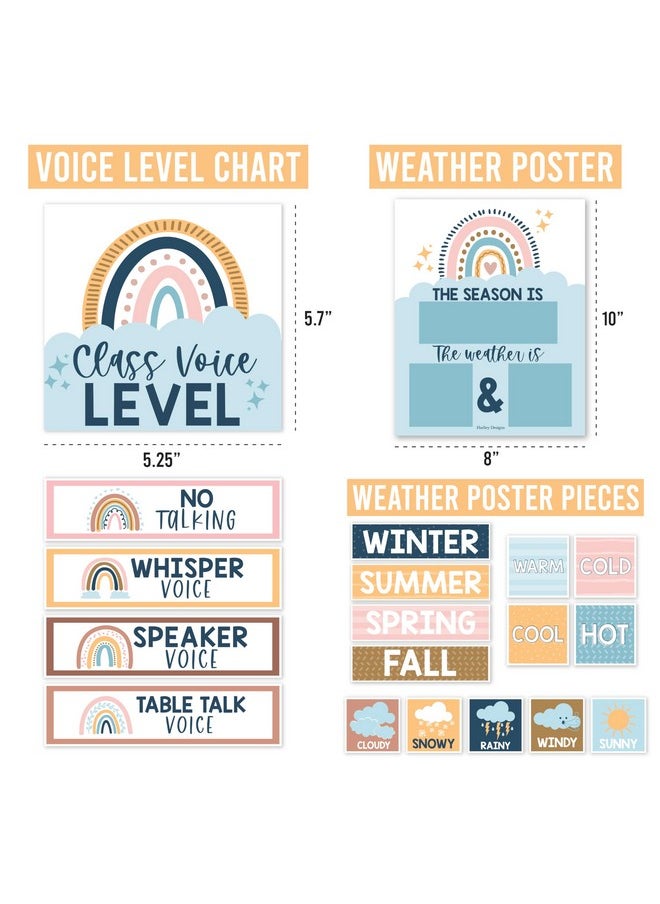 Hadley Designs Hadley Designs Boho Calendar For Classroom Elementary Classroom Must Haves - Classroom Calendar Set Bulletin Board Sets For Teachers, Bulletin Board Calendar, School Calendar For Classroom  - Image 5