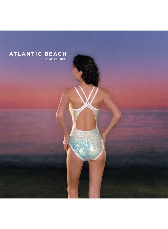 Atlanticbeach New Mermaid Iridescent Scale Professional Women's Racing One-piece Swimsuit Fashion High-end Swimwear - Image 3