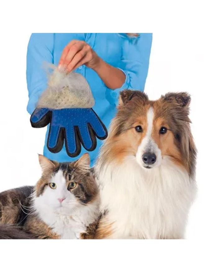 NKX Pet Deshedding Glove Brush Blue - Image 2