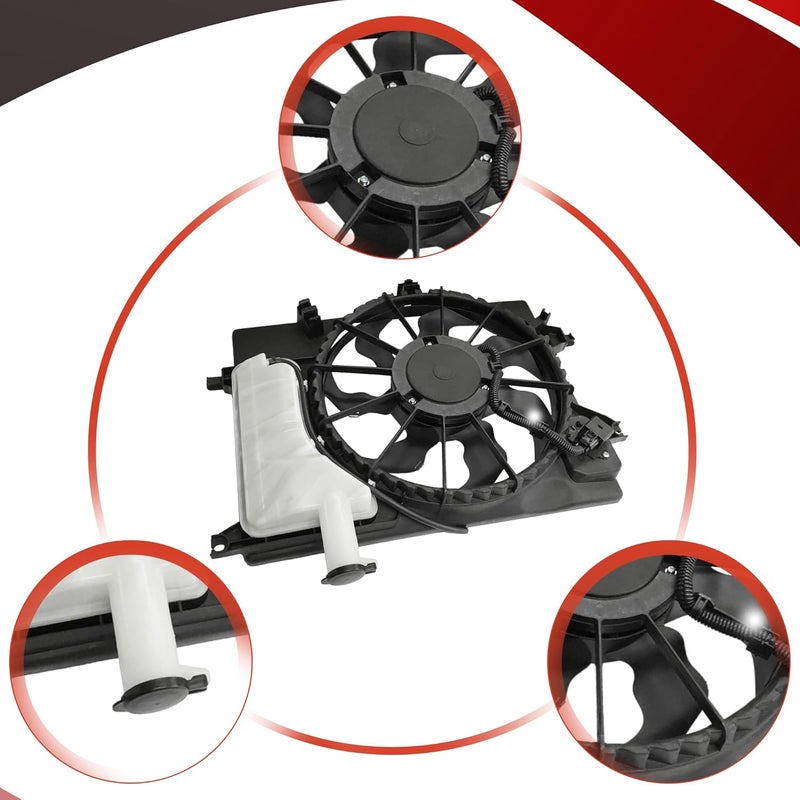 PartsFlow Radiator Cooling Fan Assembly for Hyundai Elantra and Kia Forte Models - Image 4