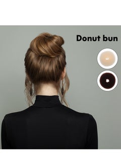 Excefore Hair Bun Maker Set, 8pcs Donut Bun Maker, Hair Donut Bun Maker Set, With 40pcs U Shaped Hair Bobby Pins, 5pcs Black Hair Ties 2pcs Pink Hair Tail Tools  - Image 2